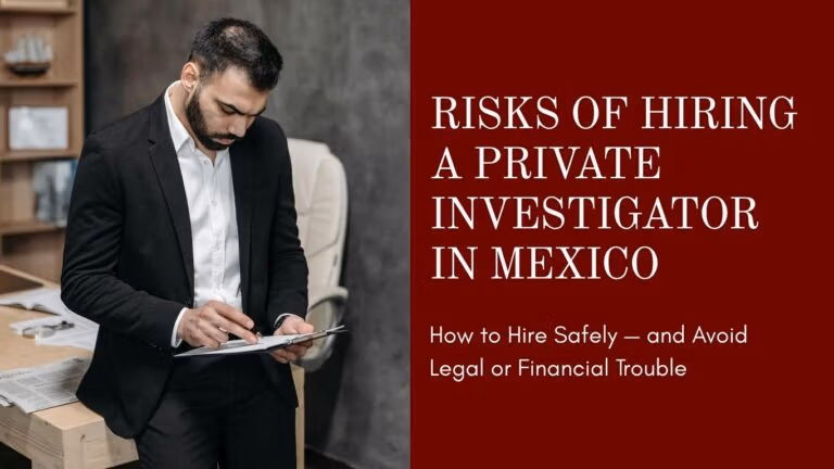 Risks of Hiring a Private Investigator: Legal, Financial, and Privacy Risks – Case Study Mexico